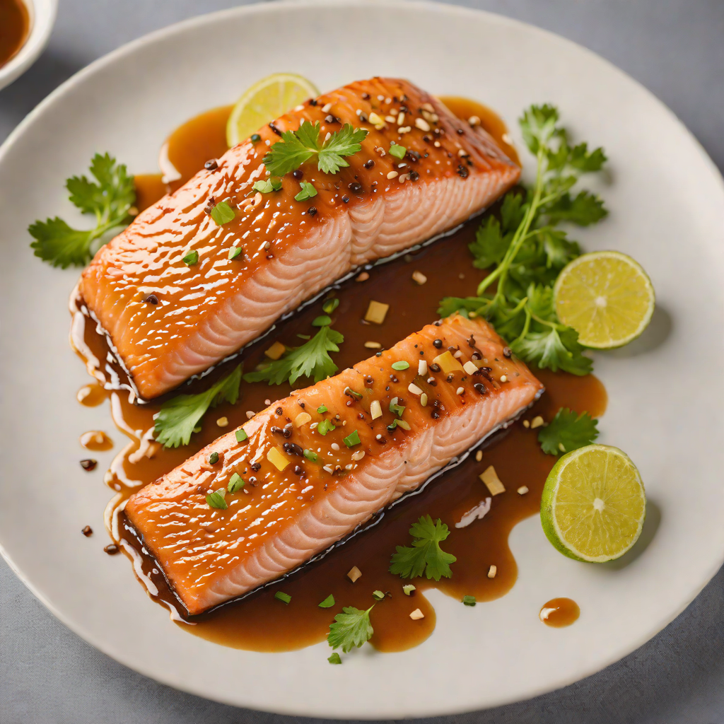 Baked Maple-Glazed Salmon with Ginger and Soy