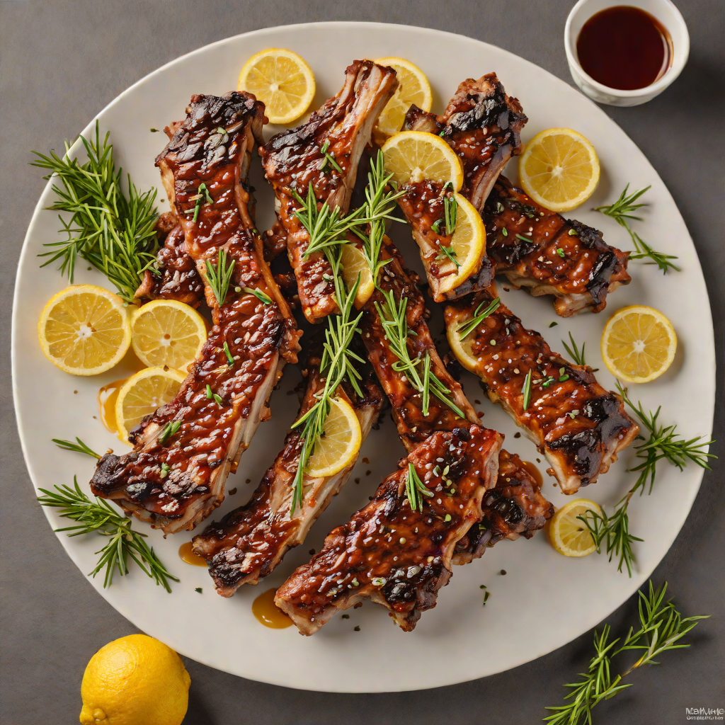 Grilled Lemon-Garlic Back Ribs with Rosemary