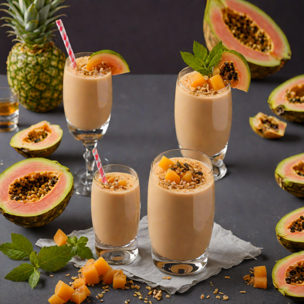 Chilled Tropical Papaya and Ginger Smoothie