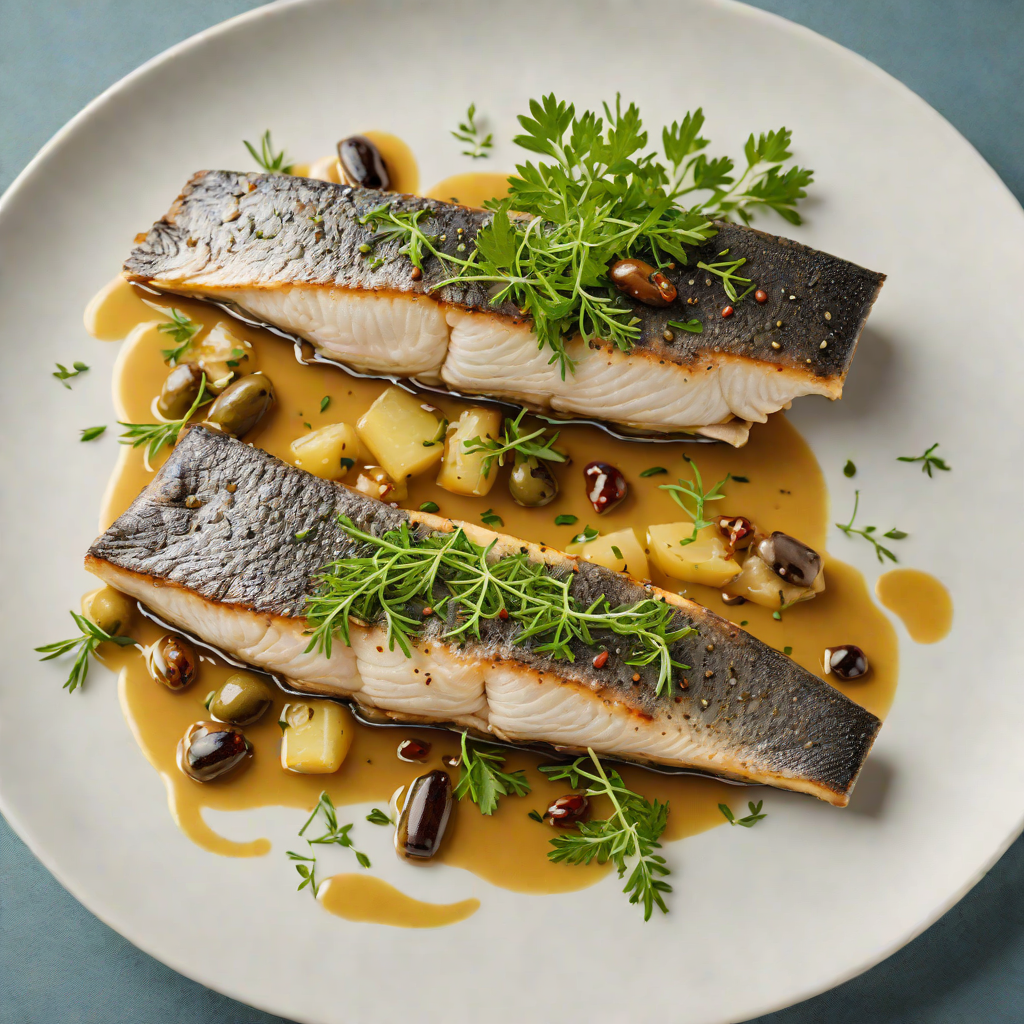 Pan-Seared Adriatic Sea Bass with Istrian Olive Oil and Herbs