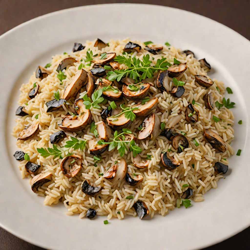 Rustic Istrian Mushroom Risotto with Truffle Oil