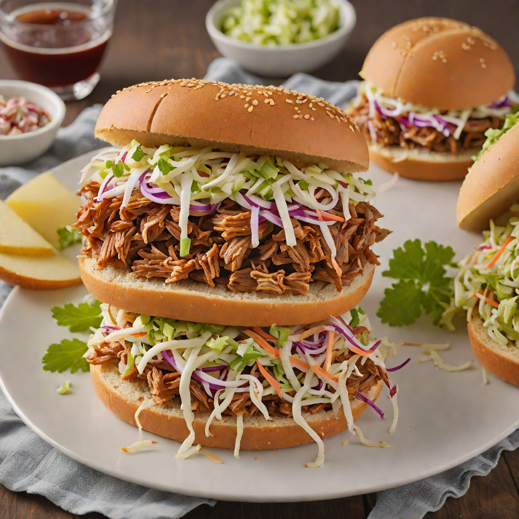 Applewood-Smoked Pulled Pork Sandwiches with Coleslaw