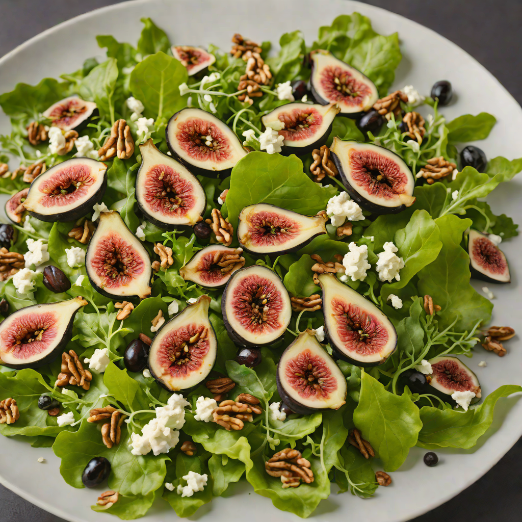 Istrian Fig and Goat Cheese Salad with Walnut Vinaigrette