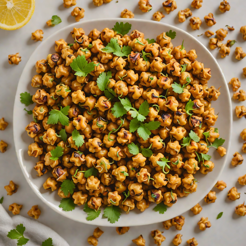 Lemon-Tahini Roasted Chickpeas with Smoked Paprika