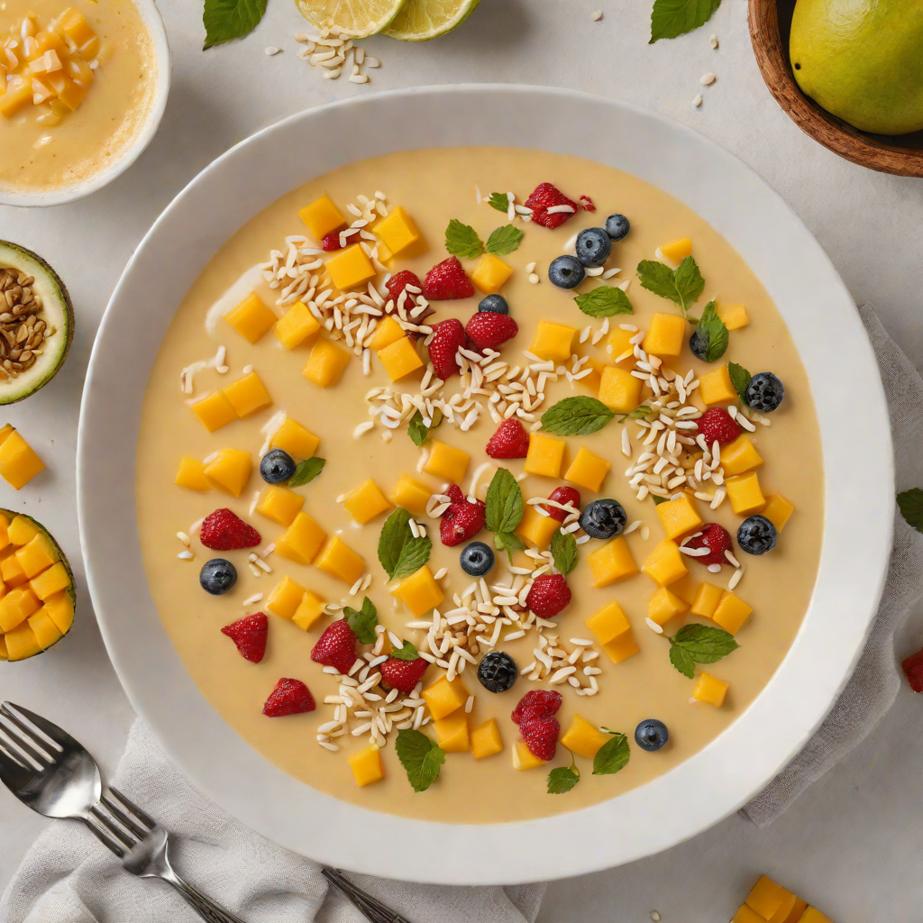 Foam Pit-Inspired Coconut Mango Smoothie Bowl