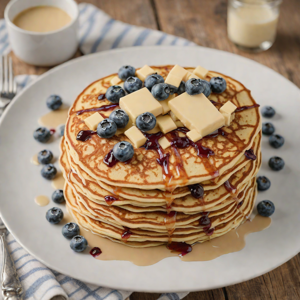 Frozen-Themed Blueberry and White Chocolate Pancakes