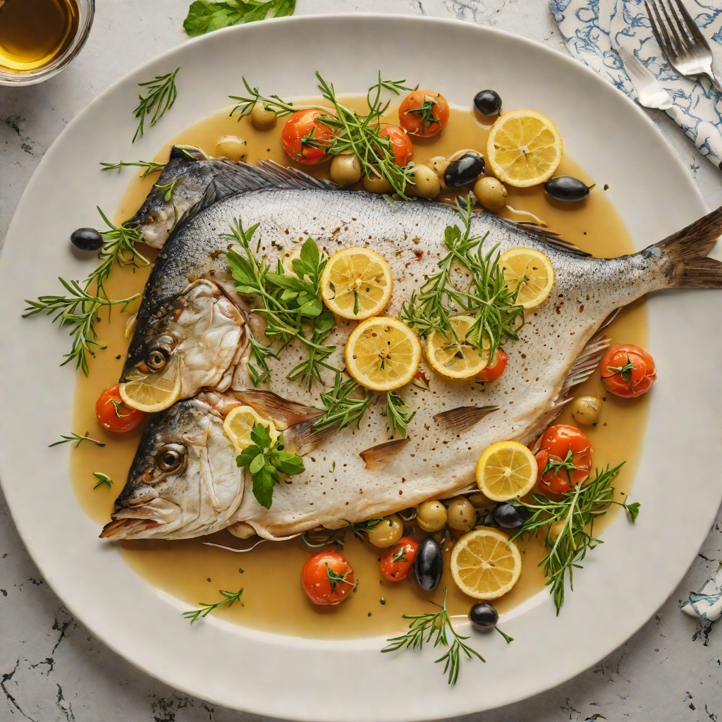 Roasted Mediterranean Sea Bream with Istrian Olive Oil and Herbs