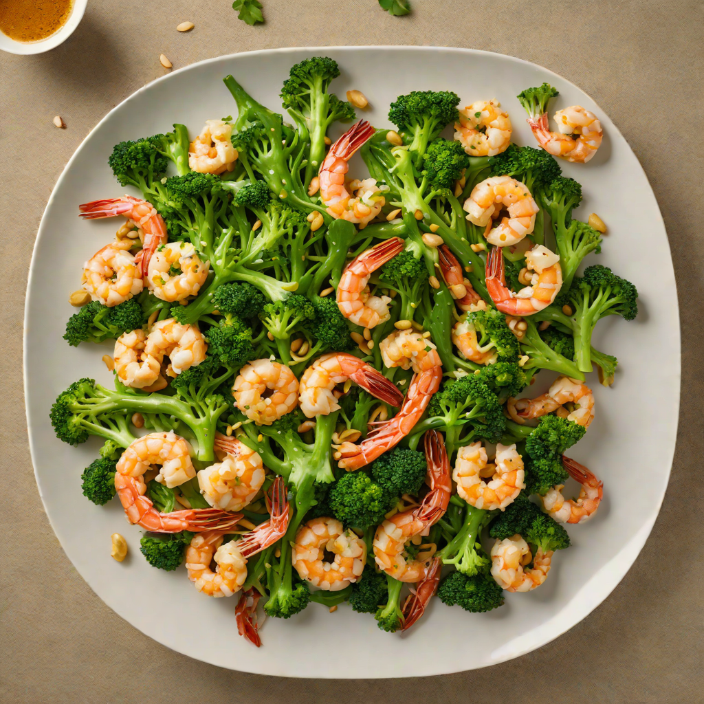 Stir-Fried Shrimp with Garlic and Broccoli Rabe