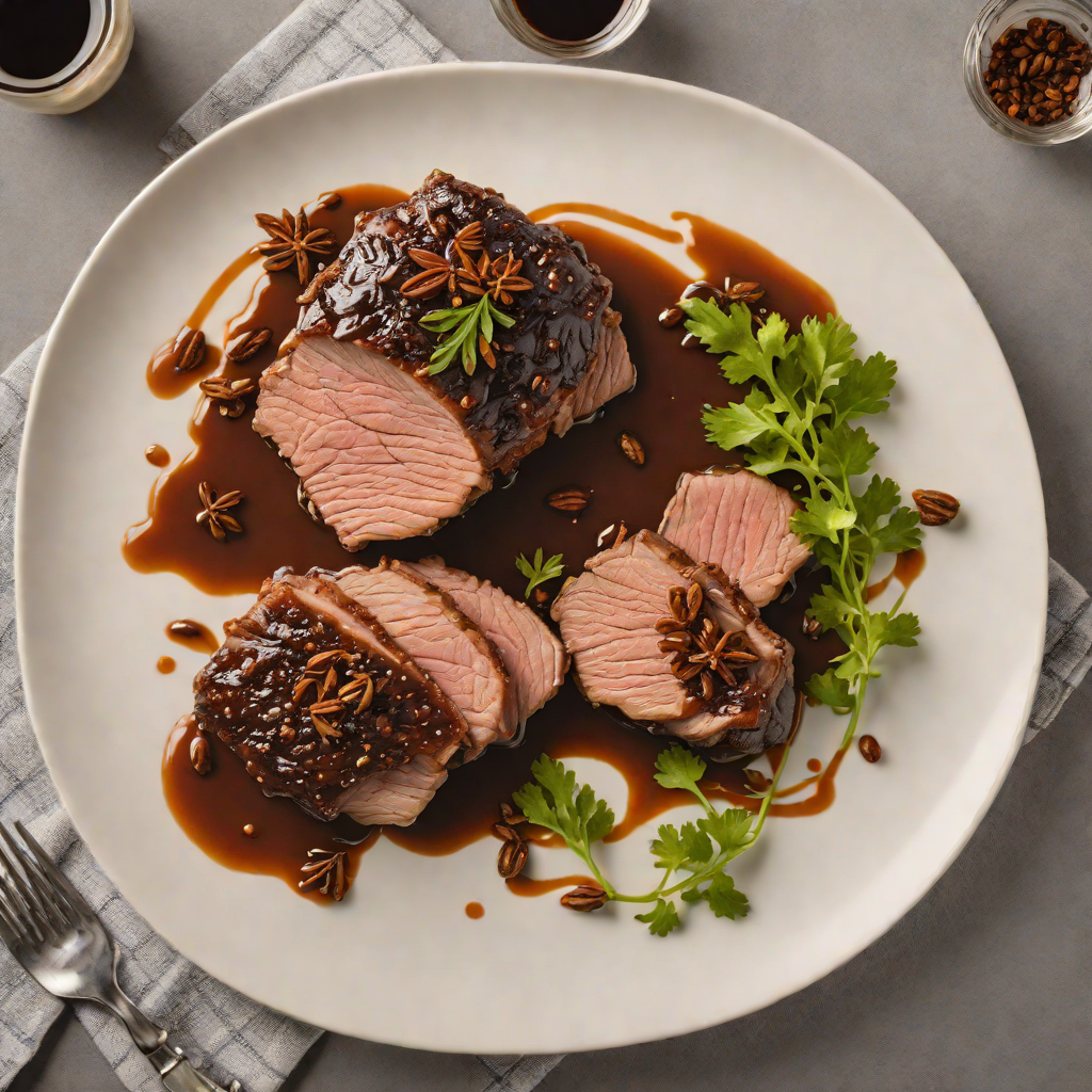 Slow-Braised Pork Shoulder with Star Anise and Soy Glaze