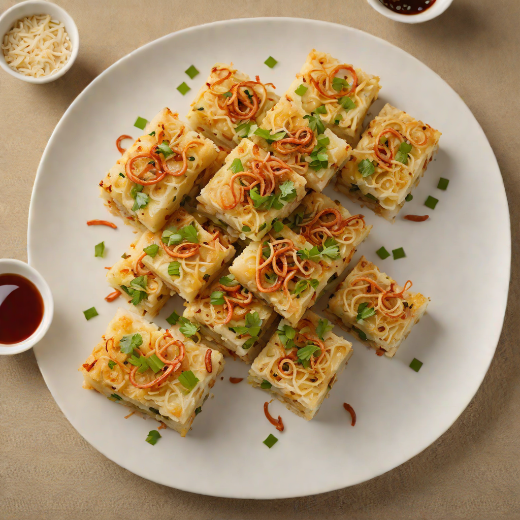 Pan-Fried Cantonese Turnip Cake with Dried Shrimp