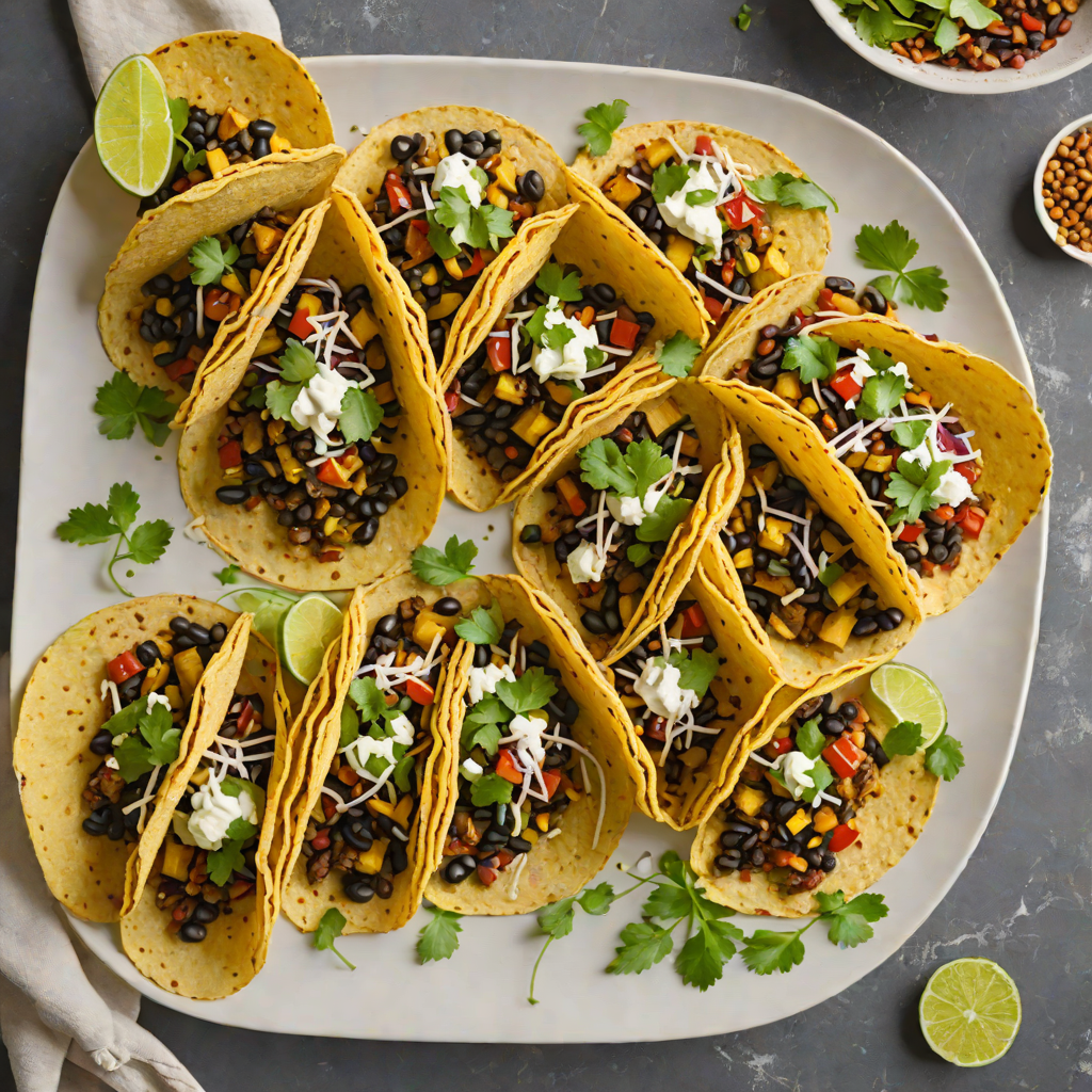Crispy Sheet Pan Plantain and Black Bean Tacos