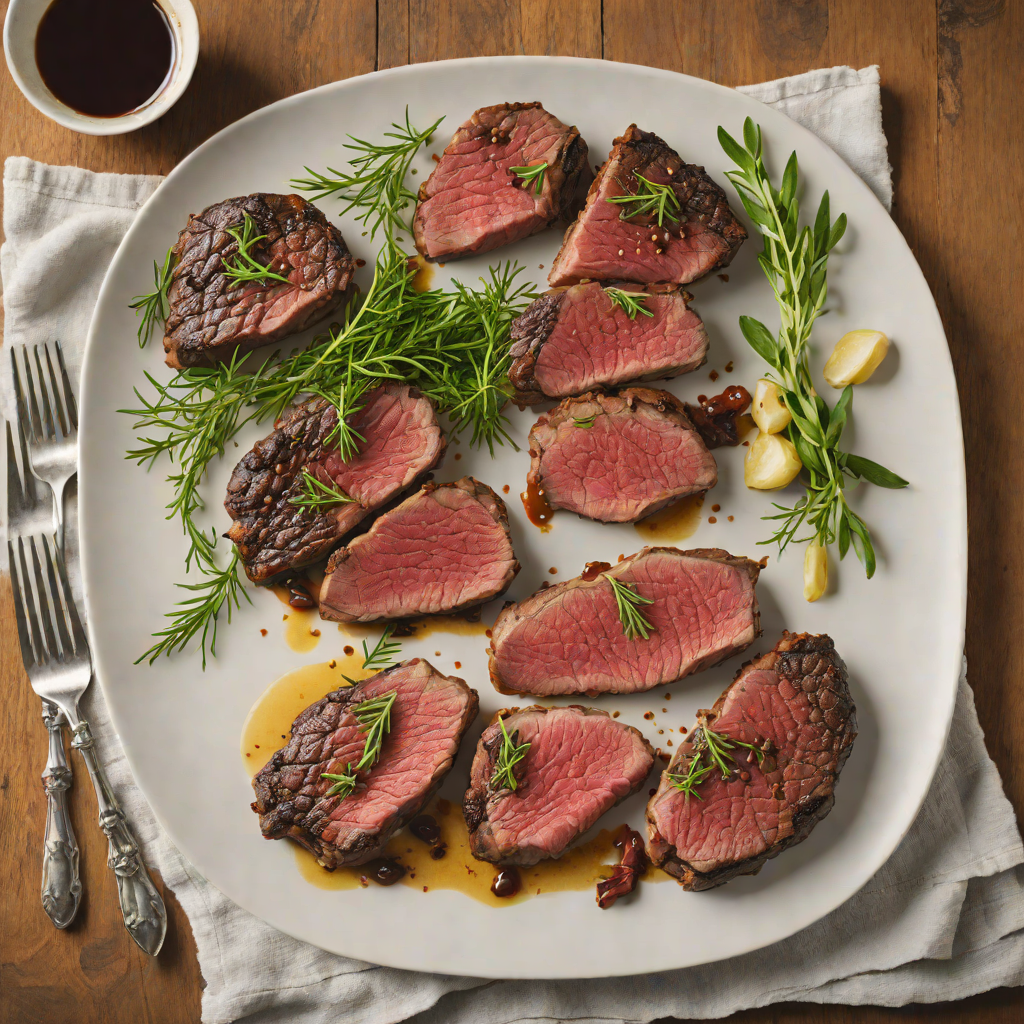 Mountain Herb-Rubbed Venison Steaks with Juniper and Garlic