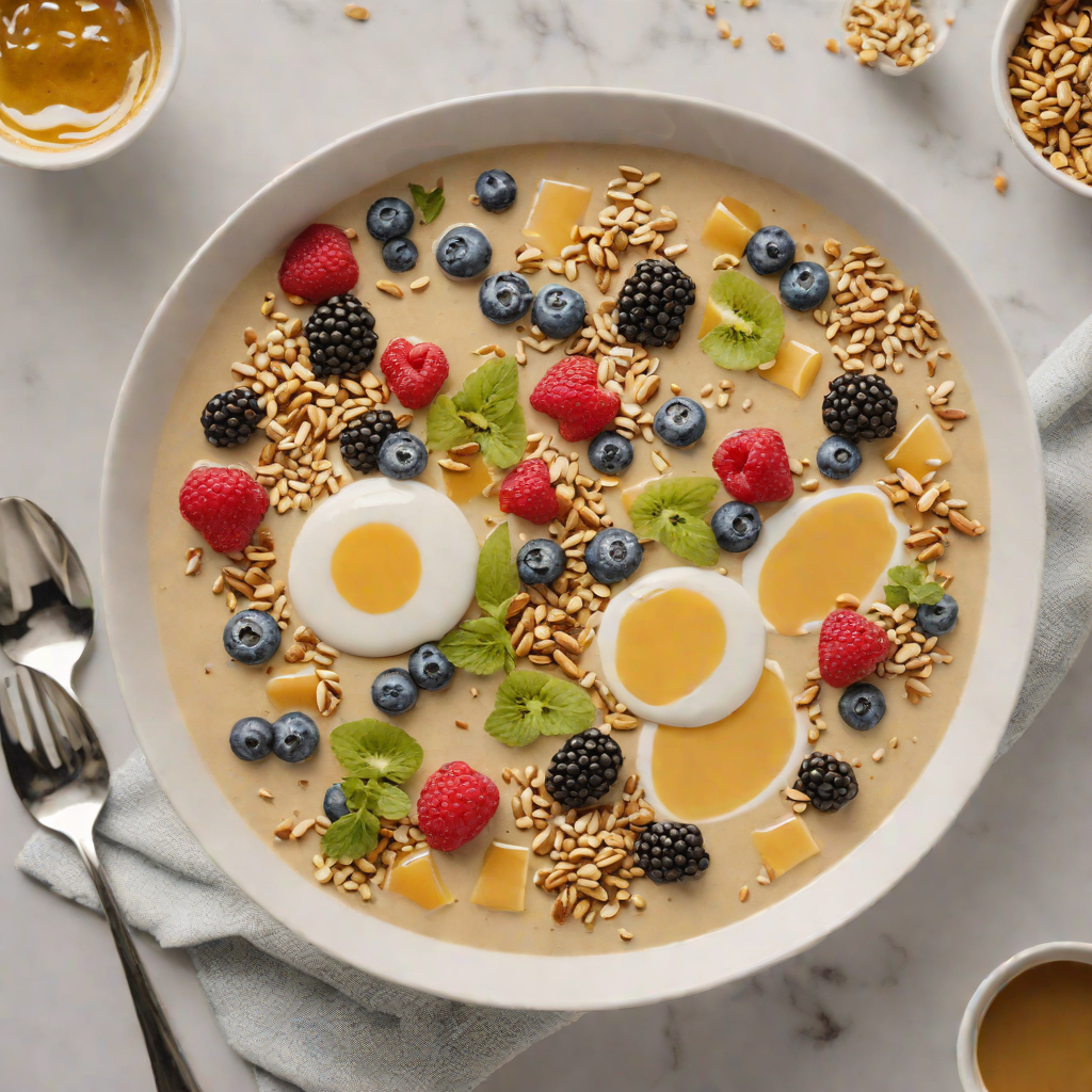 Frozen Yogurt and Honey-Chia Smoothie Bowl