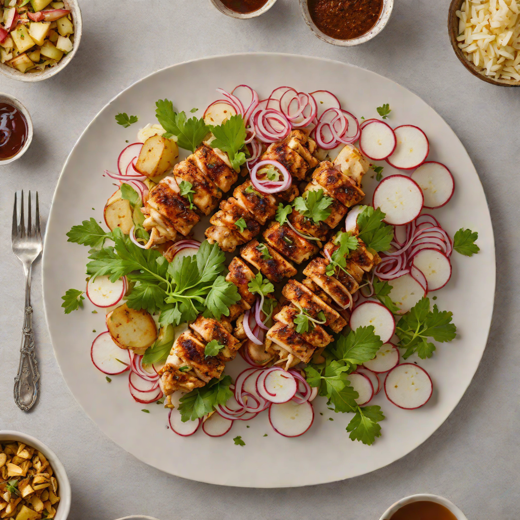 Sumac-Spiced Chicken Shawarma with Pickled Turnips