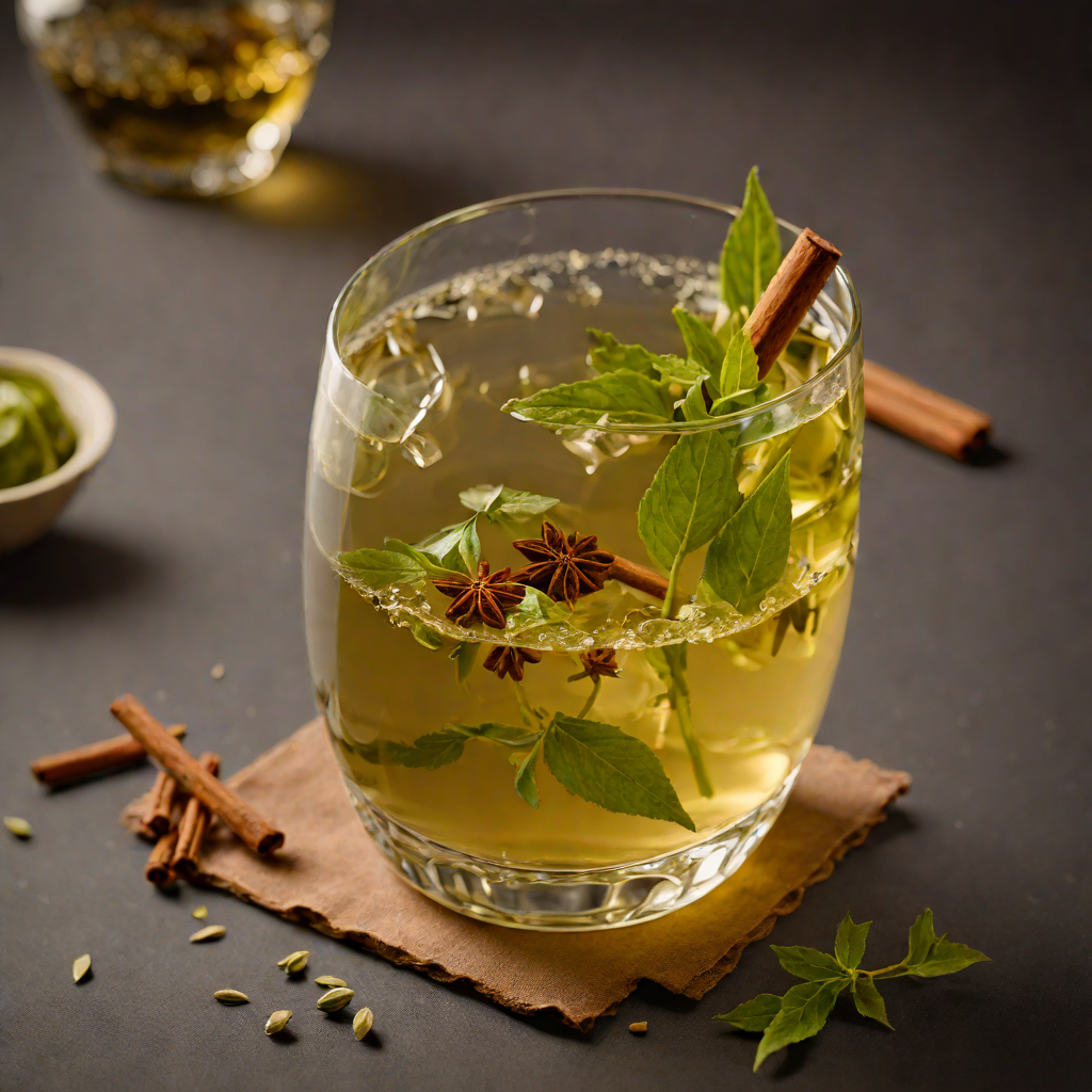 Kahwa-Inspired Green Tea with Cardamom and Cinnamon