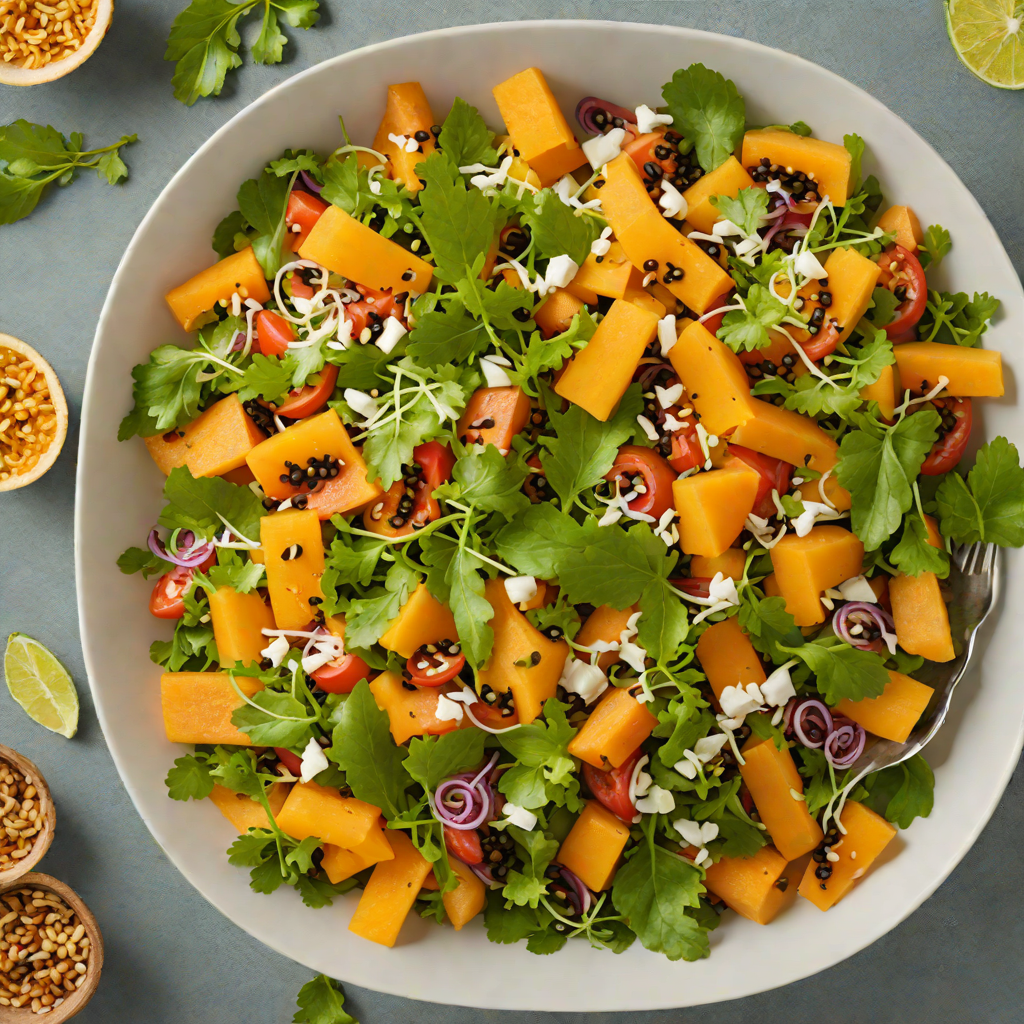 Papaya and Jicama Salad with Lime-Chili Dressing