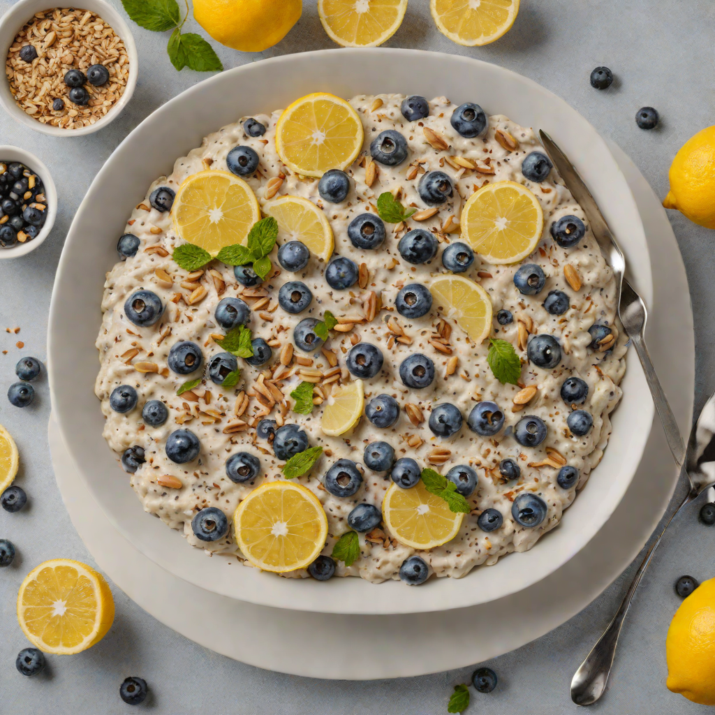 No-Bake Lemon Chia Seed Pudding with Blueberries