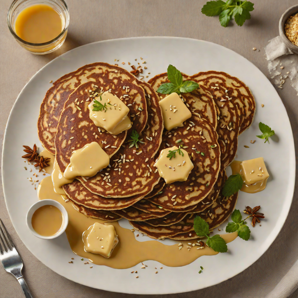Honey-Sesame Teff Pancakes with Ethiopian Spiced Butter