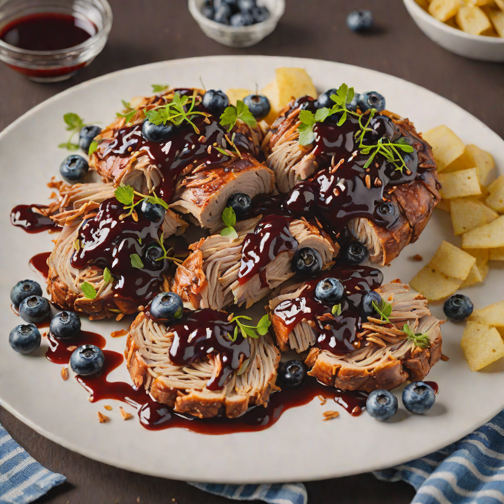 Slow-Smoked Pulled Pork with Blueberry Maple BBQ Sauce