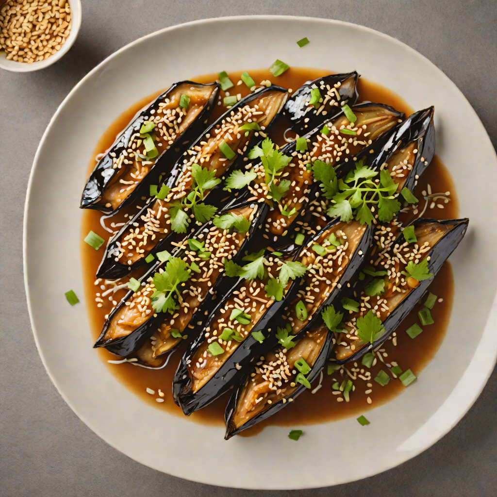 Miso-Simmered Eggplant with Scallions and Toasted Sesame