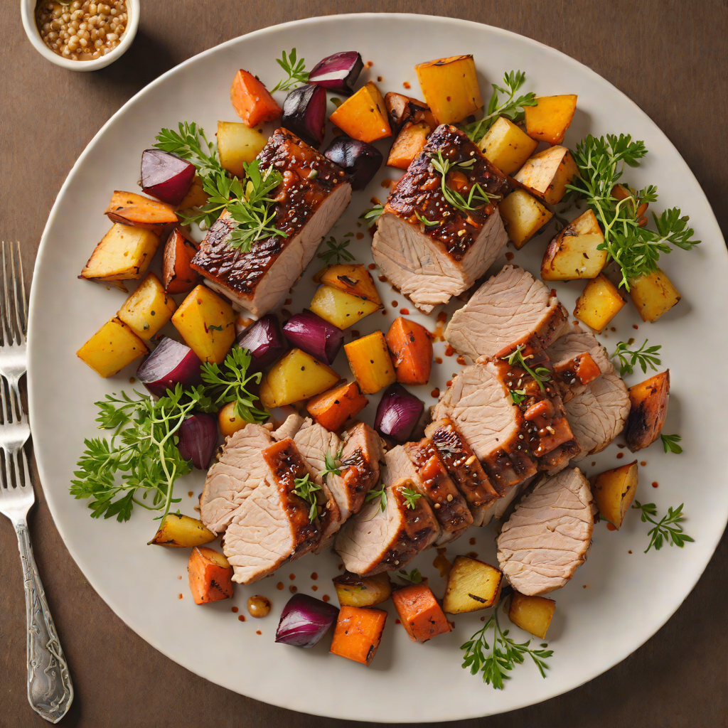 Maple-Soy Glazed Pork Tenderloin with Roasted Root Vegetables