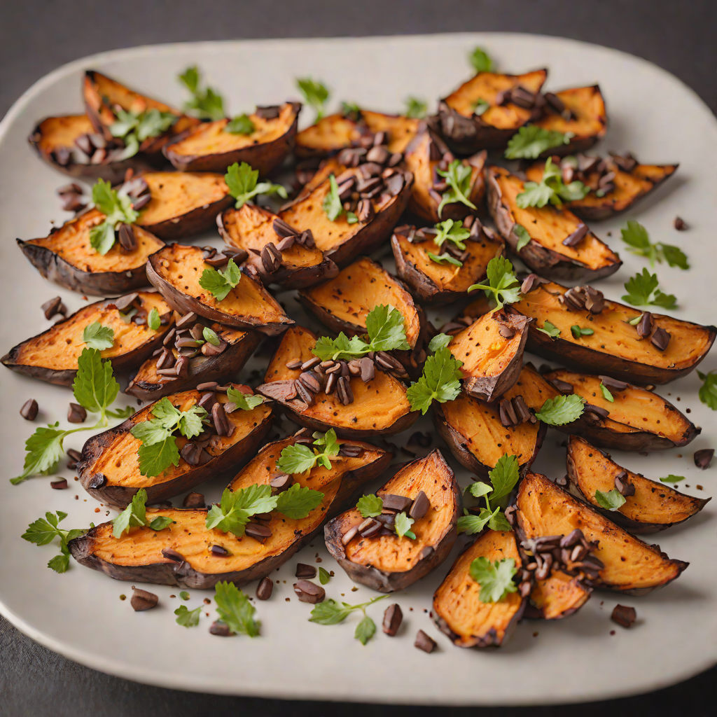 Chocolate-Chili Sheet Pan Roasted Sweet Potatoes
