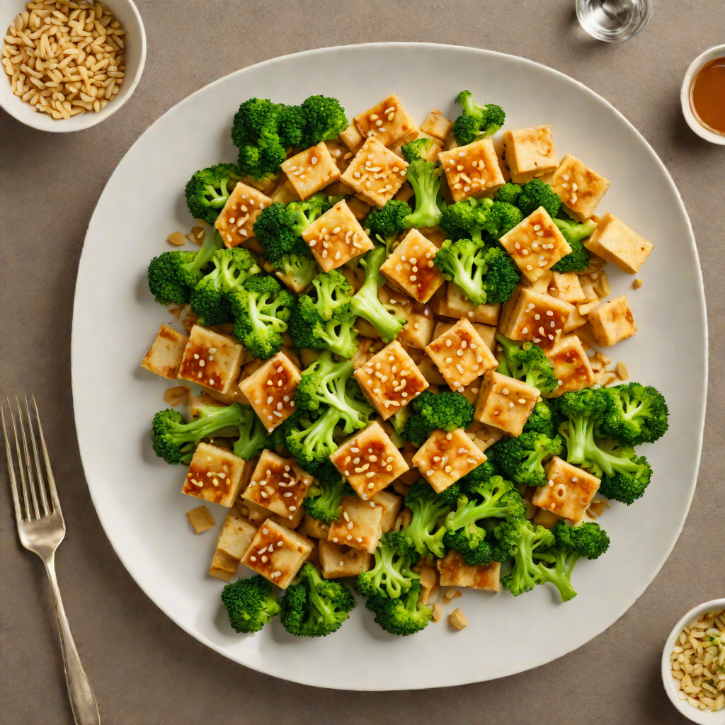 No-Oil Stir-Fried Tofu with Garlic and Broccoli