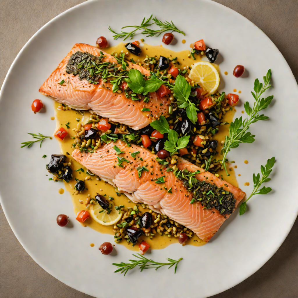 Pan-Seared Istrian Trout with Herb and Olive Tapenade