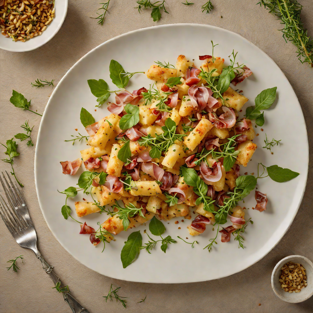 Rustic Istrian Fritaja with Wild Herbs and Pancetta