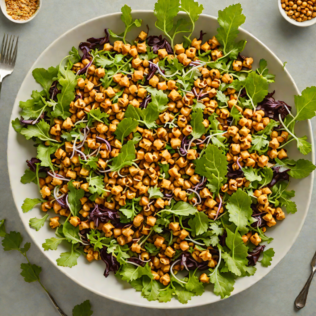 Toasted Tea Leaf Salad with Crispy Chickpeas