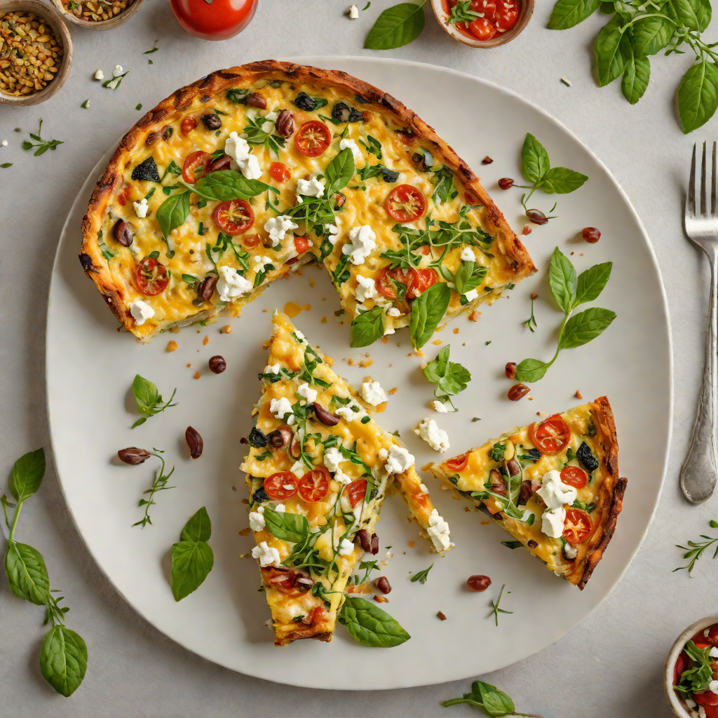 Baked Istrian Frittata with Wild Herbs and Goat Cheese