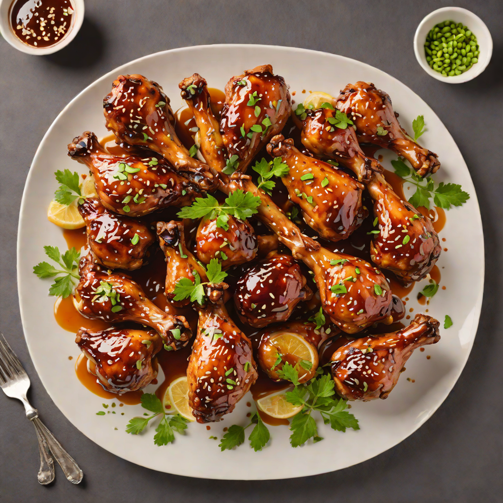 Baked Honey-Soy Glazed Chicken Drumsticks