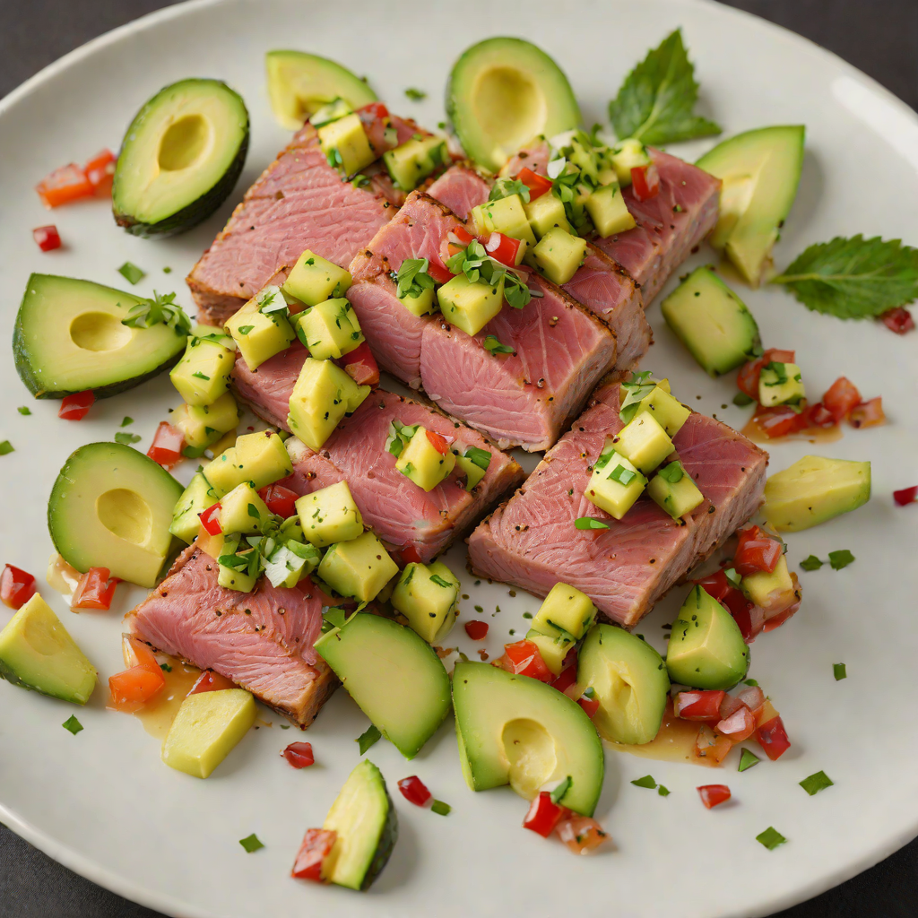 Pan-Seared Ahi Tuna with Avocado Salsa