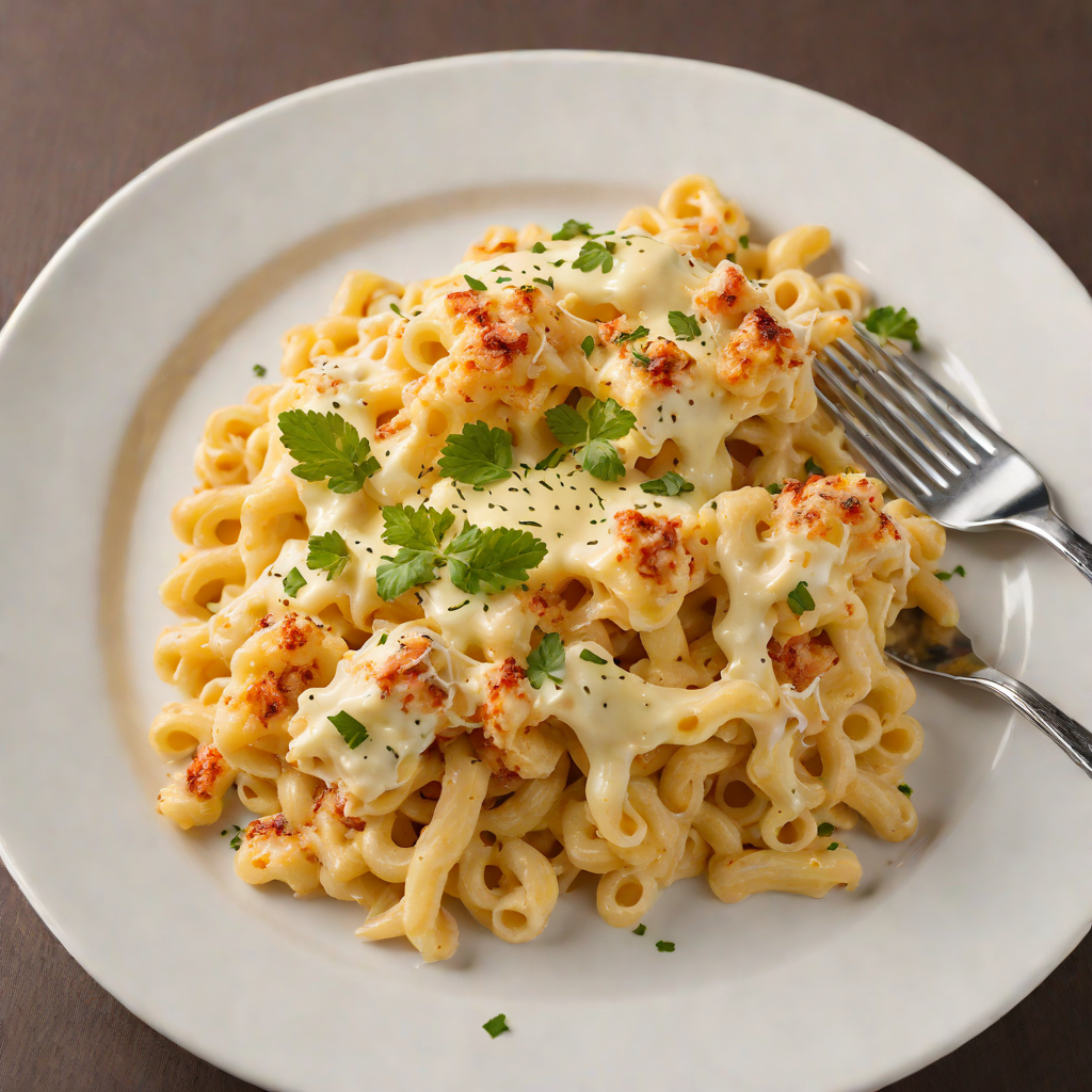 Half-and-Half Baked Macaroni with Three Cheeses