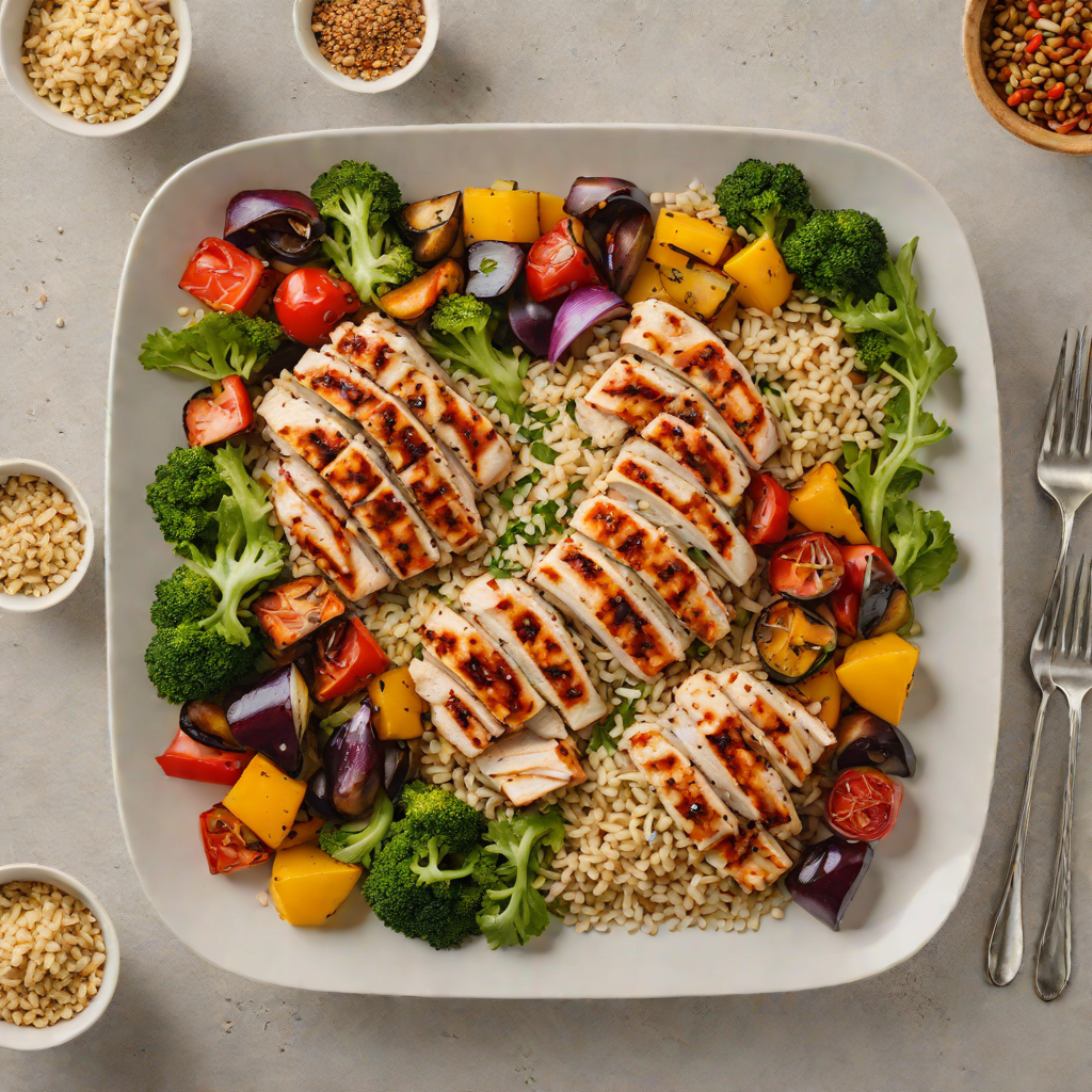 Grilled Chicken Meal Prep Bowl with Quinoa and Roasted Vegetables
