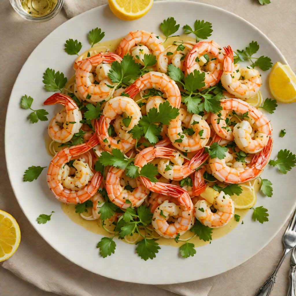 Sautéed Garlic Lemon Shrimp with Fresh Parsley