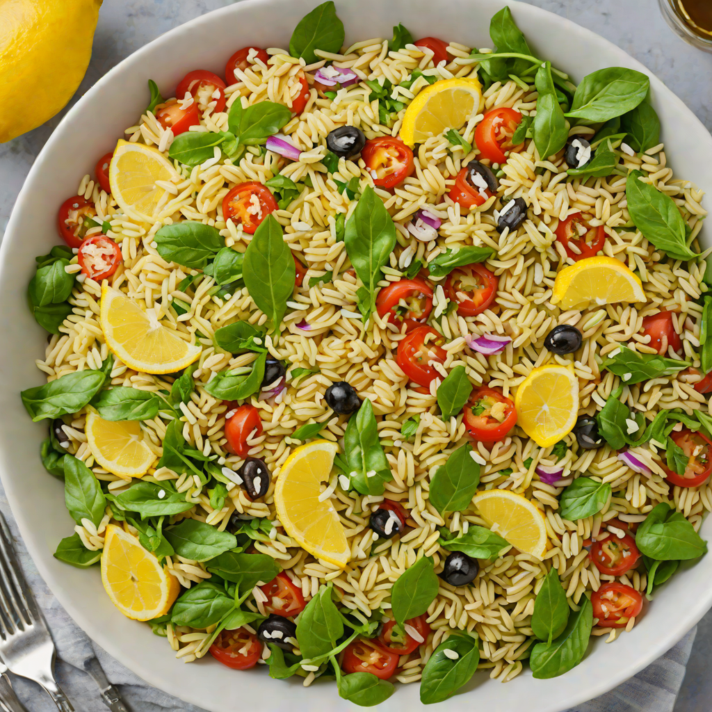 Lemon-Garlic Mediterranean Orzo Salad