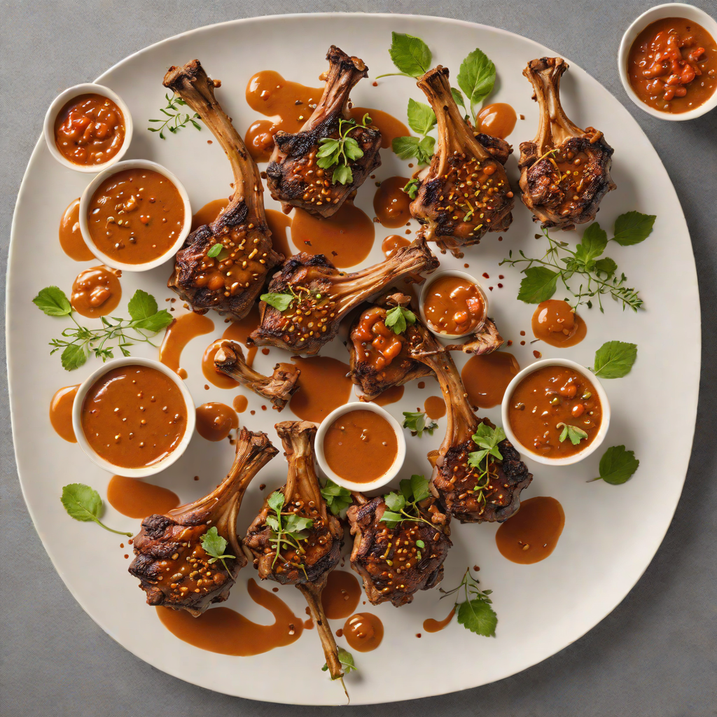 Roasted Berbere-Spiced Lamb Chops with Ethiopian-Inspired Sauce