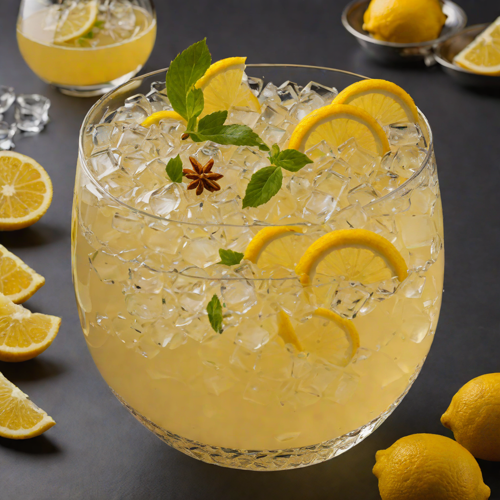 Lemon-Ginger Punch Bowl Cocktail