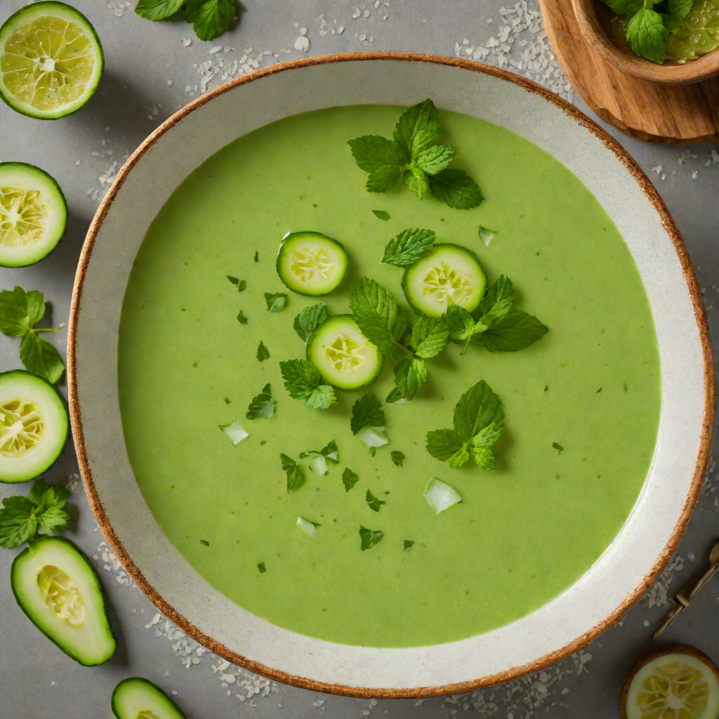 Gin and Tonic Cucumber Gazpacho with Mint