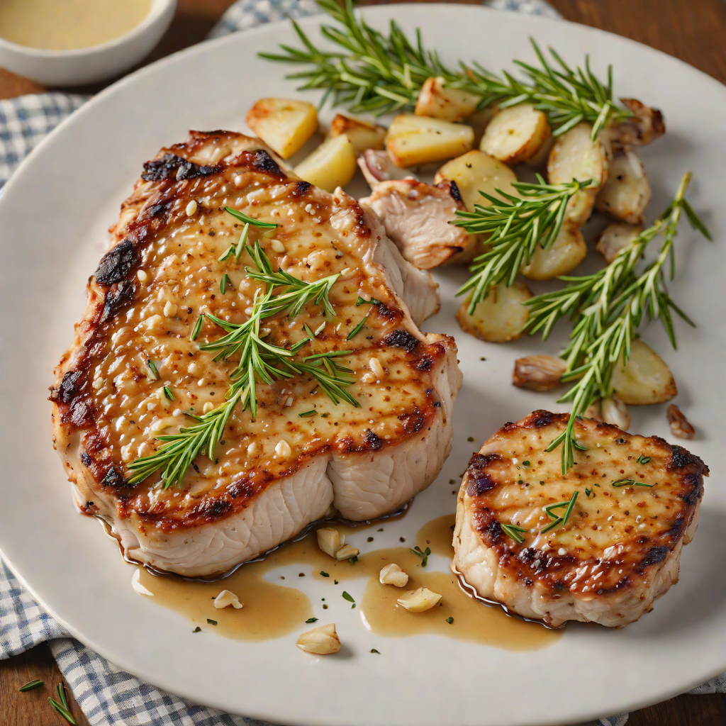 Pan-Roasted Pork Chops with Rosemary and Garlic