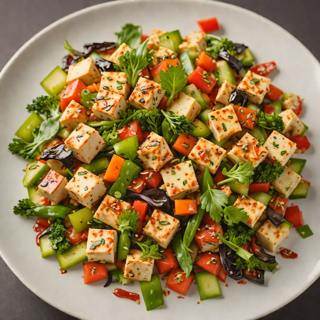 Stir-Fried No-Spicy Tofu and Vegetable Medley