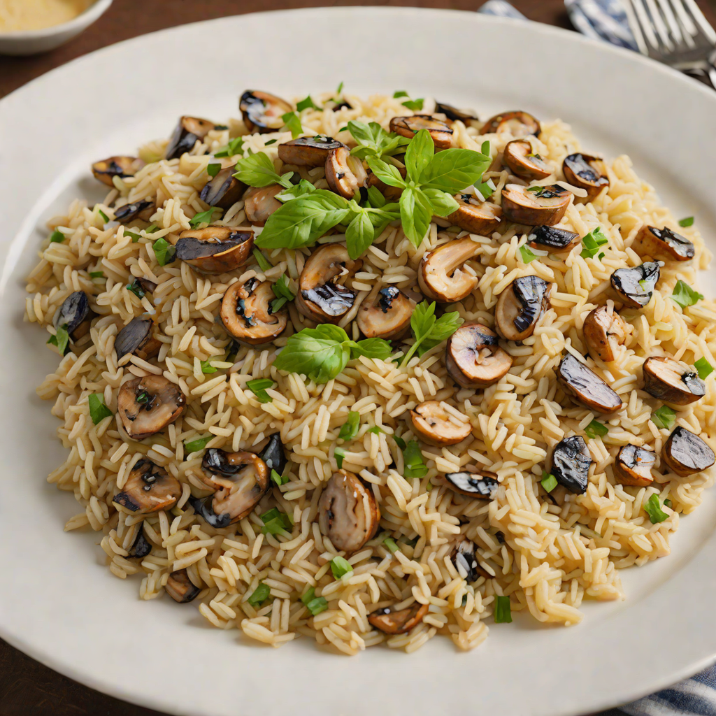 Sautéed Half-and-Half Mushroom Risotto