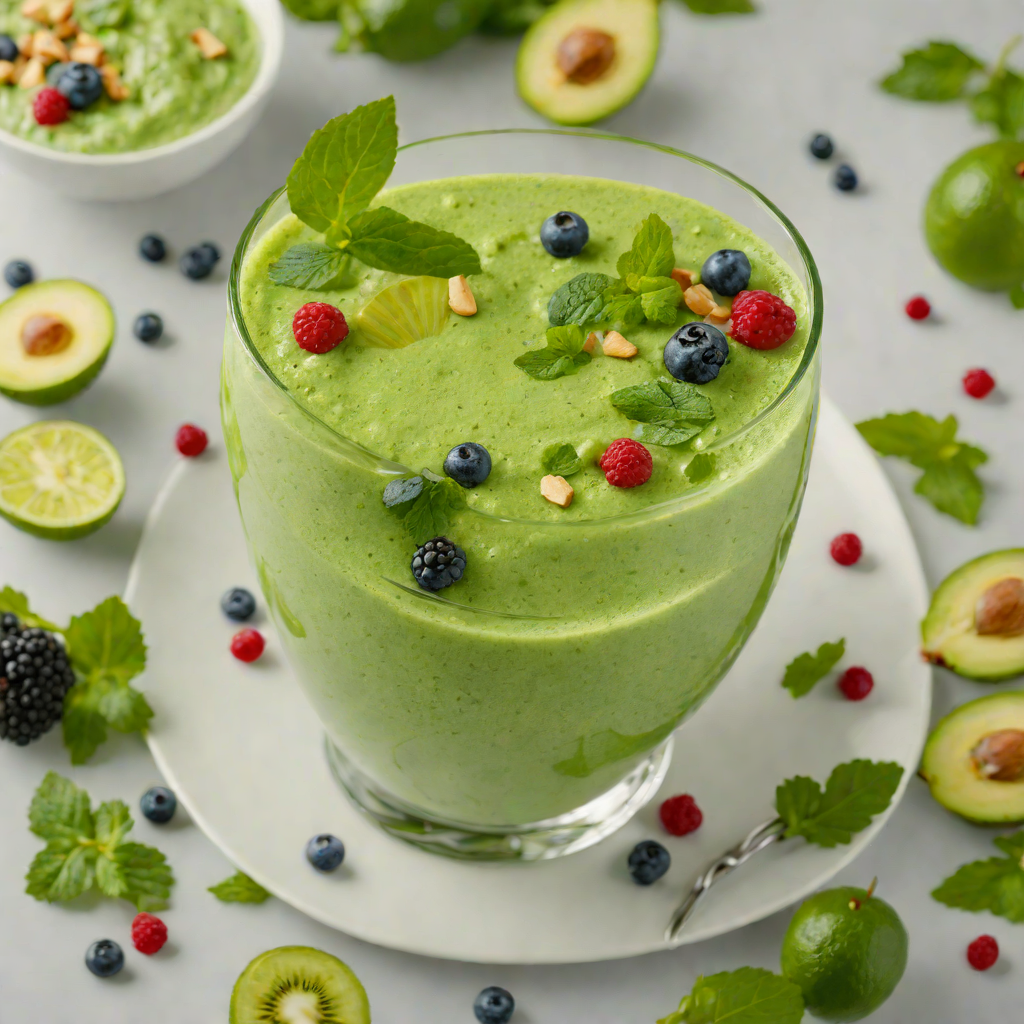 Electric Vehicle-Inspired Green Power Smoothie