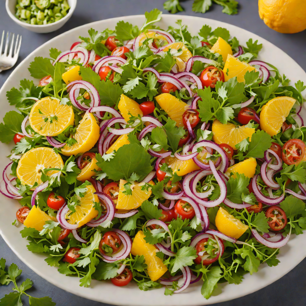 Spicy Jalapeño Citrus Salad with Red Onion and Cilantro