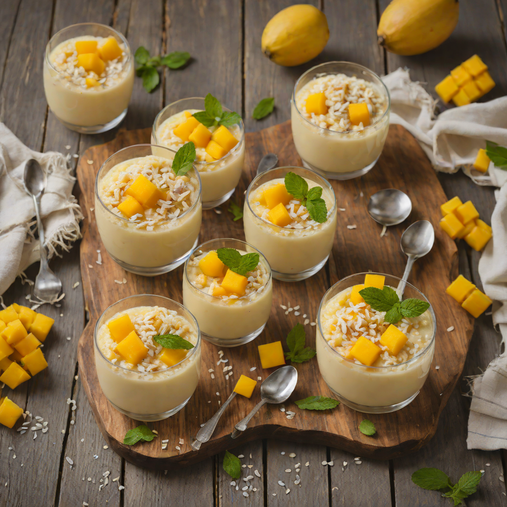 Chilled No-Bake Mango Coconut Tapioca Pudding