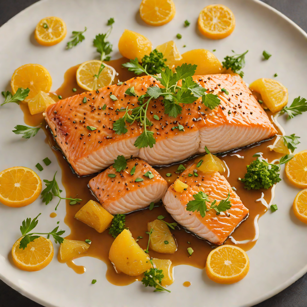 Pan-Roasted Salmon with Orange and Ginger Glaze