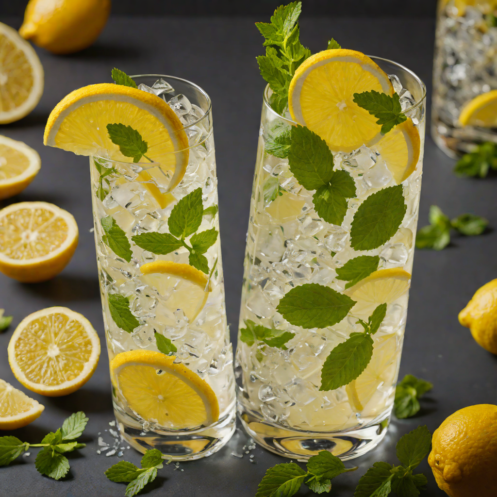 Citrus-Infused Vodka Collins with Fresh Lemon and Mint