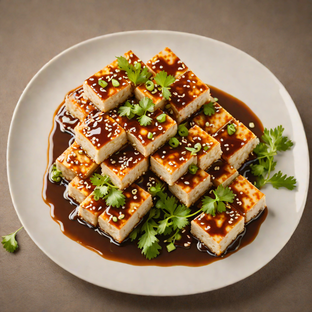 Pan-Fried Tofu with Vietnamese Caramel Sauce and Scallions