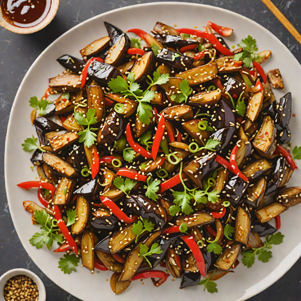 Hunan-Style Szechuan Eggplant Stir Fry with Garlic Sauce